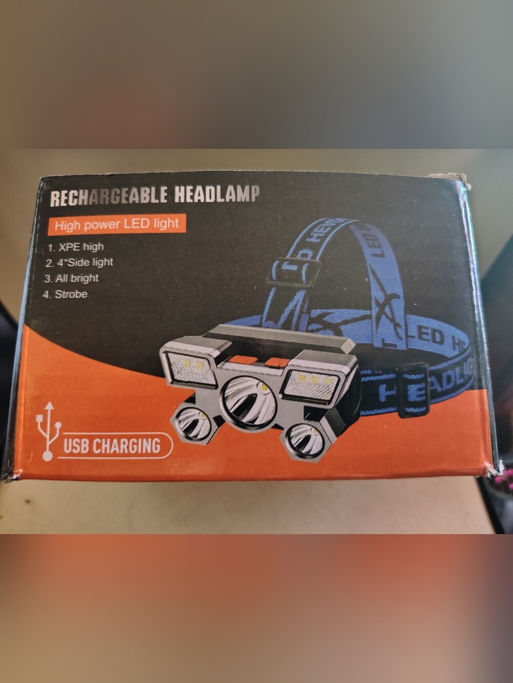 NIB Rechargeable Multi-LED Headlamp High Power Light